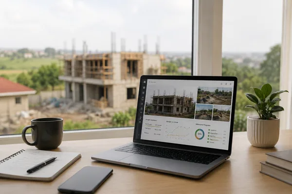 BackHome Construction construction monitoring, dashboard, and live site visibility.